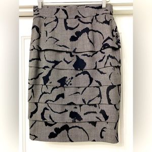 Vintage 80s ESCADA Layered Skirt, Black & White